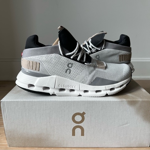 ON Running Cloudnova Women Shoes Size 8.5 White Sand - Picture 8 of 12